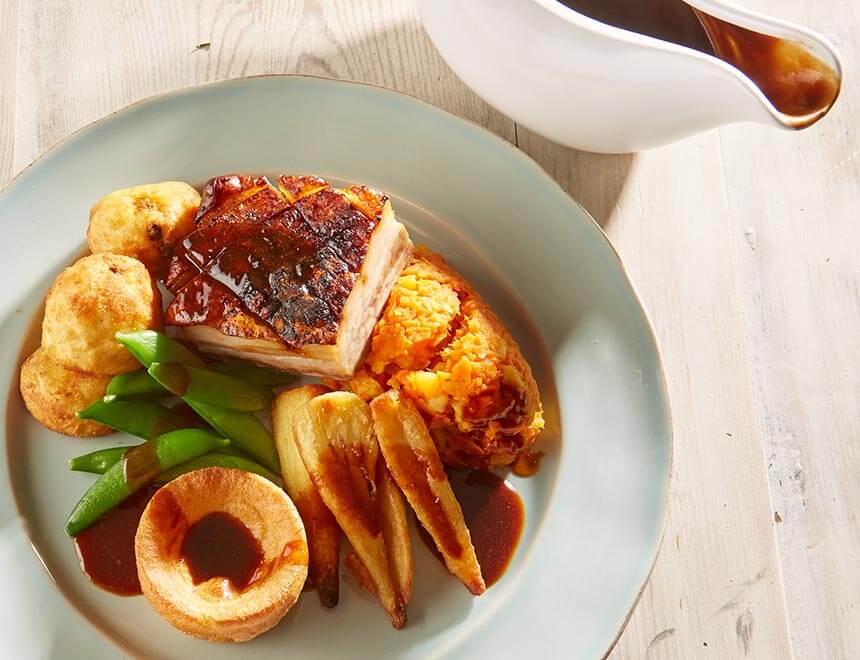 Roasted Belly Pork Dinner